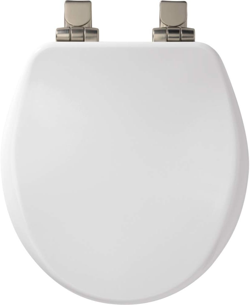 BEMIS 9170NISL 000 Alesio II Toilet Seat with Brushed Nickel Hinges