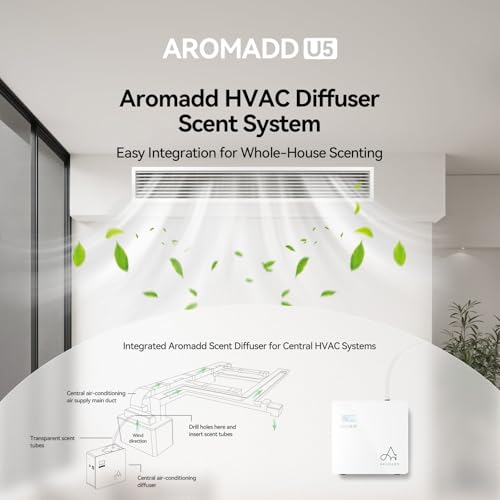Image of AROMADD 3500 Sq.Ft Smart Scent Diffuser - HVAC System | Whole House Aroma & Hotel Collection Diffuser, Waterless Diffuser for Home Large Room, Cold Air Tech, 600mL (White)