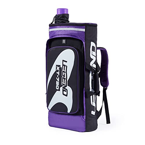 Legend - Xt720 Recurve Bow Case (Purple) | Backpack Style Bag With Heavy Duty Foam Padding For Portable Protection Of Recurve Bows & Risers Up To 27" | Telescopic Arrow Tube Extends Up To 35" #TOP10