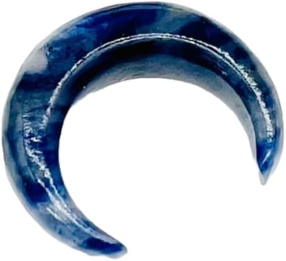 Natural Sodalite Gemstone Tribal Septum Crescent Pincher | Handmade Blue Stone Body Piercing Jewelry | Organic Nose Ring, Septum Jewelry for Men & Women