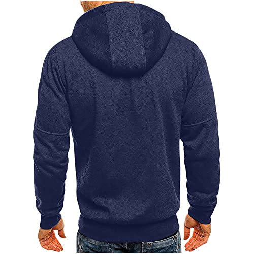 Hoodies for Mens Full Zip Long Sleeve Cardigan Sweatshirts Casual Outweat Coats Fall Winter Cozy Solid Color Jackets2