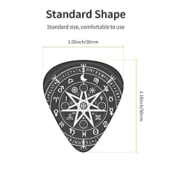 Lot de 12 médiators pour guitare avec symbole mystère et signe du zodiaque – Noir – Pour guitare électrique et basse – Cadeau idéal pour les amateurs de guitare acoustique – Avec boîte - Les Beatles, Paul McCartney, John Lennon, RIngo Starr, George Harrison Lot de 12 médiators pour guitare avec symbole mystère et signe du zodiaque - Noir - Pour guitare électrique et basse - Cadeau idéal pour les amateurs de guitare acoustique - Avec boîte – Image 5