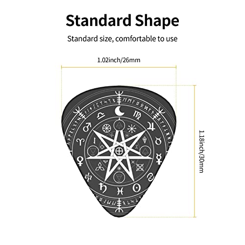 Lot de 12 médiators pour guitare avec symbole mystère et signe du zodiaque – Noir – Pour guitare électrique et basse – Cadeau idéal pour les amateurs de guitare acoustique – Avec boîte - Les Beatles, Paul McCartney, John Lennon, RIngo Starr, George Harrison Lot de 12 médiators pour guitare avec symbole mystère et signe du zodiaque - Noir - Pour guitare électrique et basse - Cadeau idéal pour les amateurs de guitare acoustique - Avec boîte – Image 6