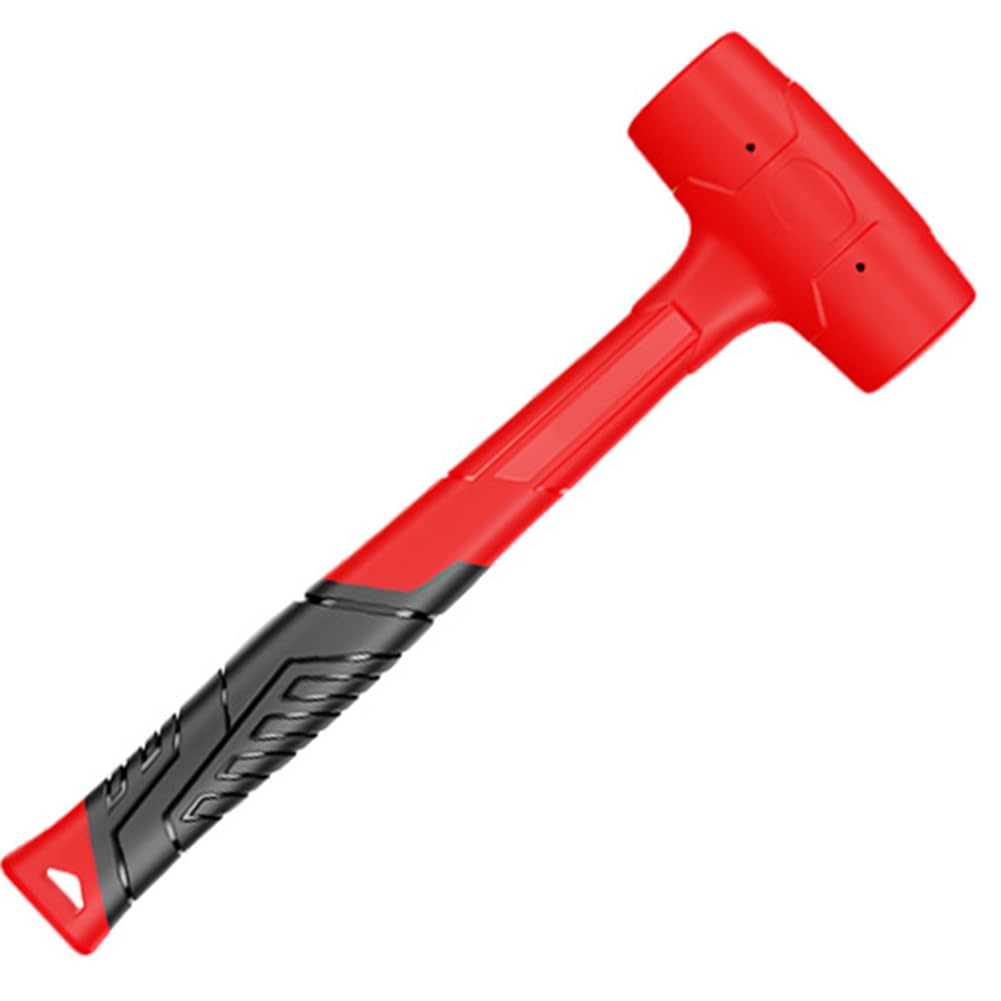 Jnchdghwa As Shown Rubber Hammer Double-Sided For Woodworking, Insulated Handle, Non-Slip Grip 1 Lbs