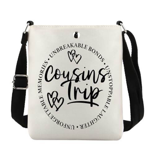 Sac à bandoulière cousin en toile imprimée pour les vacances d'été en famille