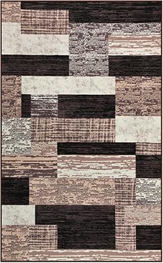 Tapis doux lavable pour salon géométrique patchwork 180x230cm - 3