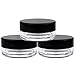 (50 Pcs) Beauticom 3G/3ML Round Clear Jars with Black Lids for Pills, Medication, Ointments and Other Beauty and Health Aids - BPA Free