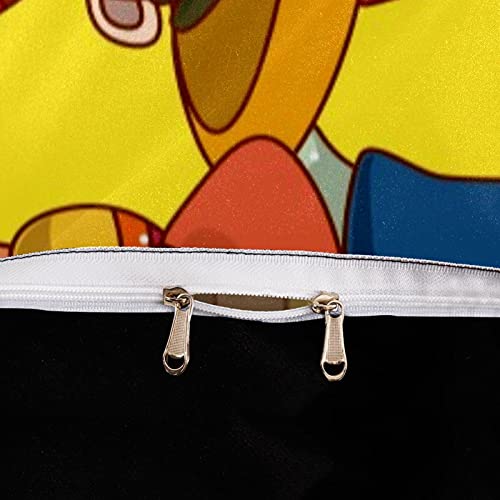 Duvet Covers Set Twin Size Cartoon Mexican People - Soft And Breathable Microfiber Comforter Bedding Set With Zipper Closure For Kids Women Men, 1 Duvet Cover 2 Pillowcase #TOP3