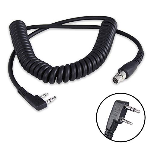 Rugged Radios CC-Ken 2-Pin to 5-Pin Coil Cord Cable for Baofeng, RH5R, RDH