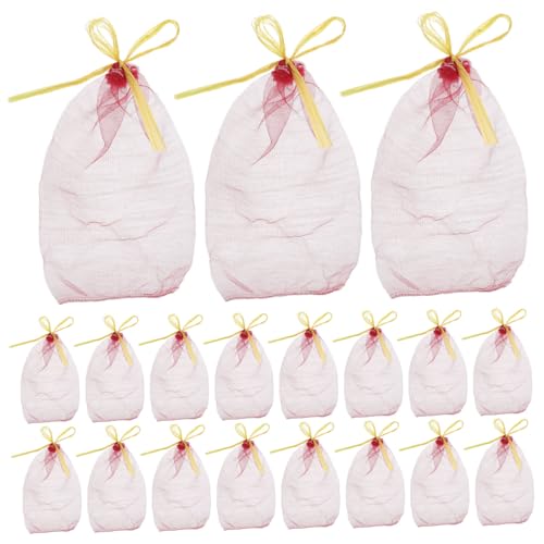 SOLUSTRE 50pièces à Produits Maille Réutilisables Lot Rangement Filet pour Fruits Légumes Et Épicerie