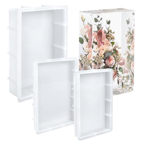 Image of KISREL Large Rectangular Resin Molds, Epoxy Resin Casting Deep Silicone Mold, Large Molds for Flower Preservation, Deep Pour Molds for Furniture Decoration, DIY Wedding Bouquets, Valentine's Day Gifts