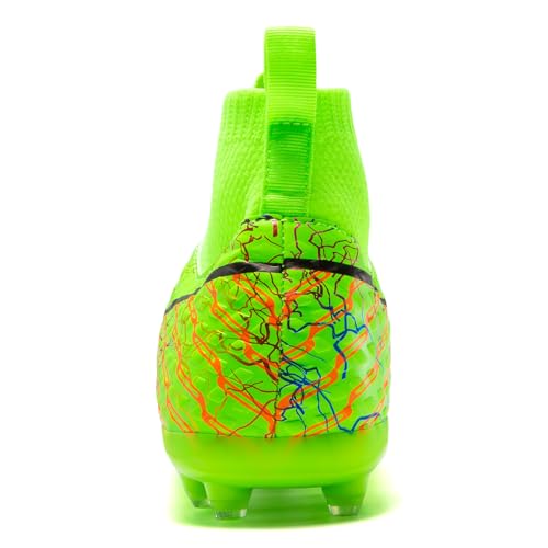 Image of Unisex Soccer Cleats Mens Lightweight No-Tie Lacing System Multi-Surface Football Shoes with Ankle Support for Beginners to Advanced Players