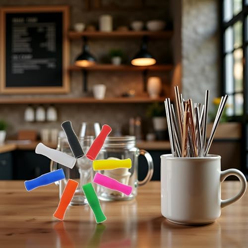 5 puntas reutilizables para pitillos de silicón rosa miniatura 5