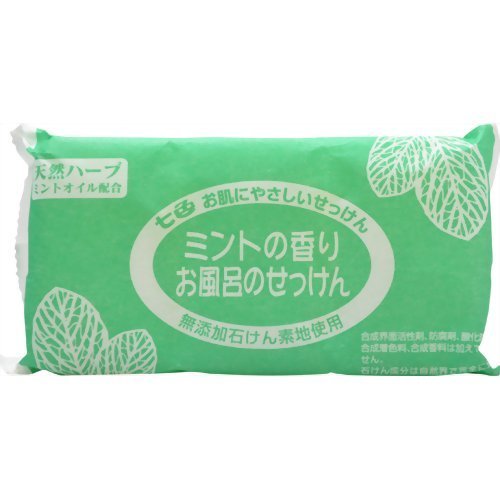 Amazon | 七色 お風呂のせっけん ミントの香り(無添加石鹸) 100g
