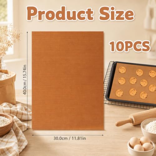 10 Pcs Silicone Baking Sheets, 30x40cm Non Stick Reusable Silicone Cooking Mat, Baking Mat Oven Liner for Pastry, Cookies, Bread, Baking Tools & Accessories - Image 2