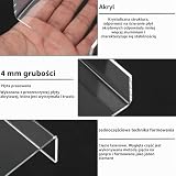 OUTALIZ 6 sztuk akrylowych stojaków na stojaki, 6 rozmiarów, prostokątna akrylowa podstawa wystawowa, stojak na figurki, lakier do paznokci, biżuterię, babeczki, przyprawy, zabawki