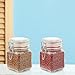 MIDELONG Spice Jars, 3oz Square Glass Jars with Hinged Glass Lid, Empty Spice Containers, Leak Proof Rubber Gasket for Home Kitchen Arts Crafts Decoration Snack Foods and Sauces, Pack of 2