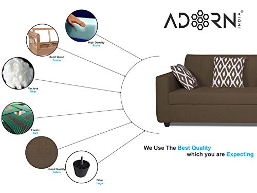 Image of Adorn India Rio HighBack L Shape 6 Seater Sofa Set (Right Hand Side) (Camel) (3 Year Warranty)