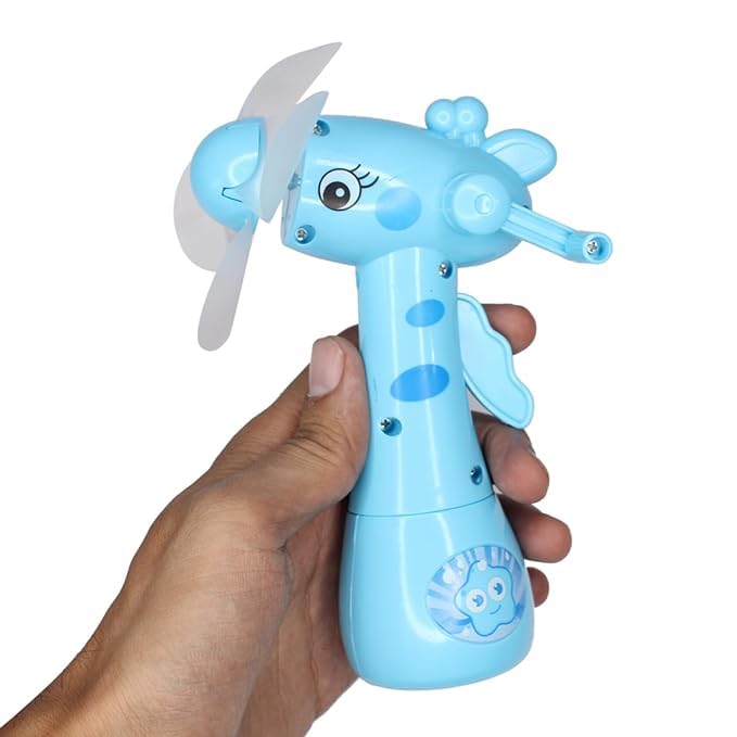 Image of Portable Mini Carrot-Shaped Fan With Mist Water Spray, Hand-Driven, Multicolour, Medium, Modern, Wearable, Cordless, Cooling Mist, Both Indoor & Outdoor, Pack of 1