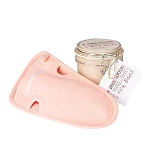 Deluxe Pflege Geschenk-Set für Frauen mit Peelinghandschuh und Mandelölpeeling (500g), 100% natürlicher Body Scrub aus…