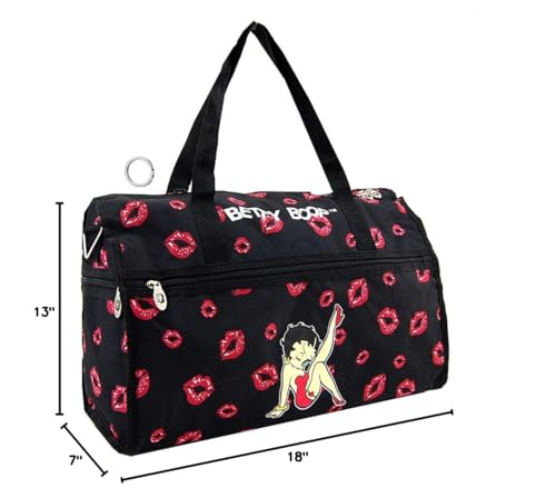 Betty Boop Red Lips Duffle Bag Tote4