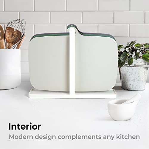 Carrotez Index Plastic Cutting Board With A Stand, Cutting Board Organizer Rack Storage, Cutting Board Organizer Stand Holder, Baking Sheet, Dishwasher-Washable #TOP6