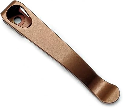 1PC Titanium Pocket Clip Replacement Fits for Chris Reeve Umnumzaan Sebenza, Custom Back Clip in Rose Gold Color