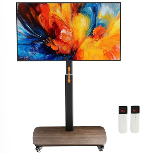 Motorized TV Cart with Electric Lift and Remote