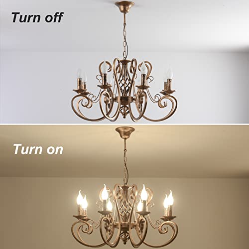 Ganeed Chandeliers,8 Lights French Country Pendant Chandelier,Rustic Vintage Metal Pendant Light Fixture Adjustable Hanging Lighting,Living Room Light,Kitchen Chandelier thumb #8