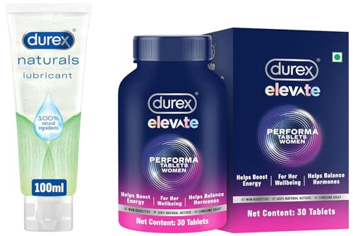 Image of Durex Elevate Performa Tablets For Women With Naturals Lubricant Gel, 100 Ml
