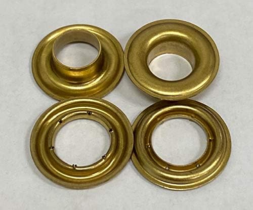#2 3/8'' Brass - Stimpson & Fasnap Compatible Grommets with Gripping Teeth Qty 500
