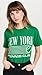 Original Retro Brand Women's New York Tennis Tee, Vintage Sprite, Green, Graphic, S