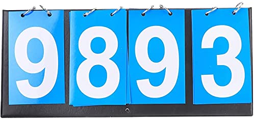 Marcador para deportes con doble cara azul 4 dígitos miniatura 6