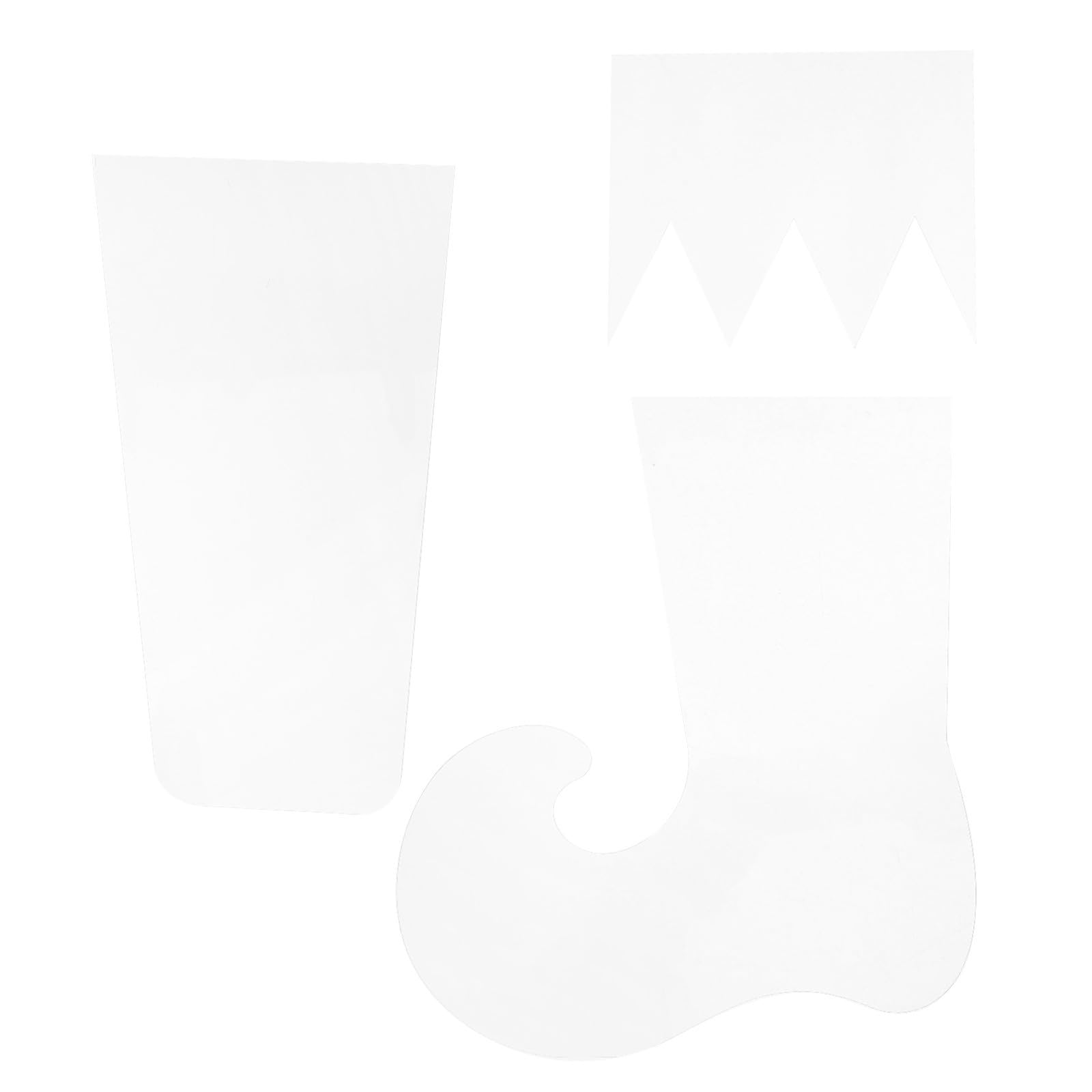 WRITWAA 15 Pezzi Template per Calza Natalizia in Acrilico per Patchwork e
