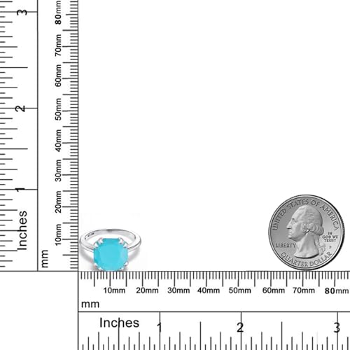 gem stone king 3-5 cttw gemstone birthstone double prong solitaire ring for women  925 sterling silver  10mm cushion  fine wedding anniversary engagement promise ring  available in sizes 5-9