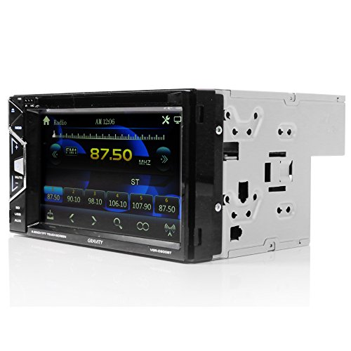 Gravity Vgrd-800Bt Double Din Bluetooth Dvd/Cd/Am/Fm Car Stereo W/ 6.2" Digital Lcd Tft Touchscreen #TOP3