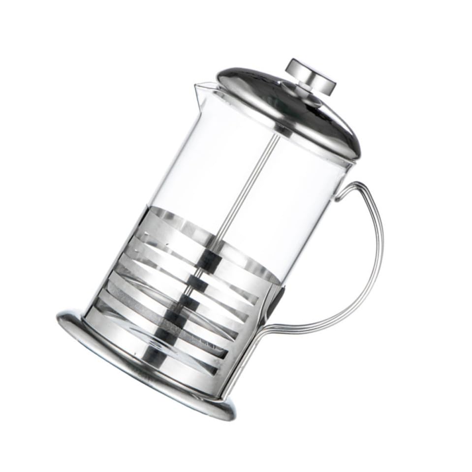 Cafetera de filtro de 600ml en acero inoxidable plata resistente al calor