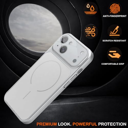 Image of SHINESTAR Premium Luxury Case Compatible with iPhone 15 Plus | Protective Back Cover with Camera Lens Safety | Wireless Charging Support | Slim Fit Durable Design | Enhanced Grip Protection Silver