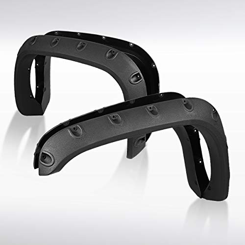 Autozensation Compatible with Dodge Ram 1500 2500 3500 1994-2001, 4PC Front + Rear Rough Texture Pocket Style Fender Flares