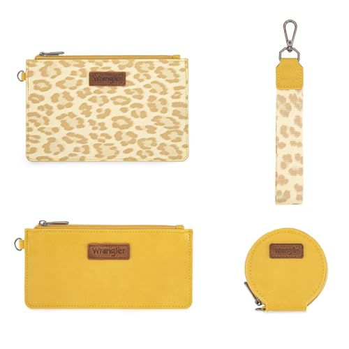 Image of Montana West X Wrangler Keychain Wallets for Women Dual Pouch Wristlet