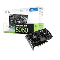 PNY NVIDIA GeForce RTX™ 5060 OC Dual Fan, Graphics Card (8GB GDDR7, 128-bit, SFF-Ready, PCIe® 5.0, HDMI®/DP 2.1, 2-Slot, NVIDIA Blackwell Architecture, DLSS 4)