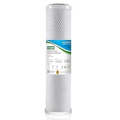 CTO20BB 5 Micron 4.5" x 20" Carbon Block Water Filter Set – Replacement Cartridges for Whole House and Under Sink Systems, Universal Standard Size (1, 20 x 4.5)