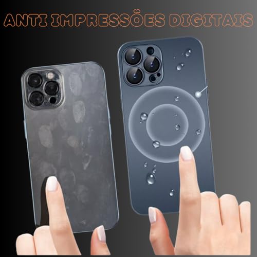Capa Case Capinha Premium Compatível Para iPhone 15 iPhone 15 Pro iPhone 15 Pro Max Vidro Glass Indu