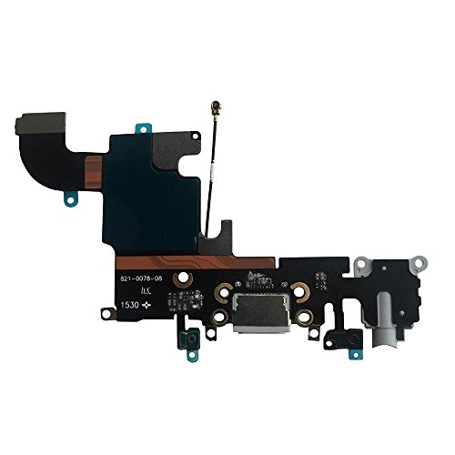 Johncase OEM Charging Port Dock Connector Flex Cable w/Microphone + Headphone Audio Jack Port Ribbon Replacement Part Compatible for iPhone 6s All Carriers (Light Gray) - Thumbnail 3