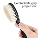 2 Pcs Slick Back Hair Brush, Barber Fade Brush, Neck Duster ABS Handle Soft Bristle Beard Styling Clipper Brushes for Men, Grooming Cleaning Detangling Tool Barbers Accessories for Hair Cutting