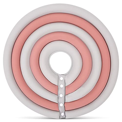 ALLSOPETS Collar para Perro de Recuperación Collar Isabelino Gato Collar De Recuperación para Mascotas Collar Impermeable Adecuado para Mascotas Perros Gatos Conejos Gris-Rosa Cover