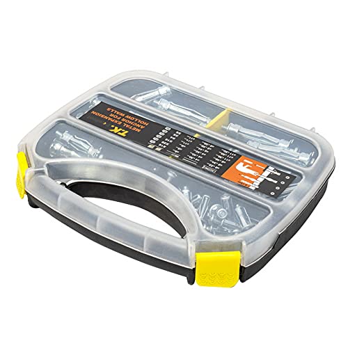 T.k.excellent Heavy Duty Zinc Plated Steel Molly Bolt Hollow Drive Wall Anchor Screw Set For Drywall,Multiple Sizes Assortment Kit, 68 Pcs #TOP4