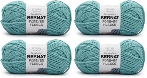 Image of Bernat Forever Fleece Yarn, 280G, Blue Teal 2 Count (Pack of 2)