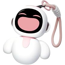 Voice Interactive AI Robot Pet with Expression Display, Palm-Sized, Portable Design Pink