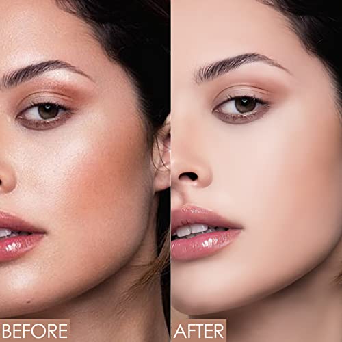 Focallure Oil Control Loose Face Powder, Translucent Loose Setting Powder, Shine-Free Matte Finishing Powder, Long-Lasting & Lightweight Sets Foundation Makeup, Includes Velour Powder Puff, Ivory #TOP2